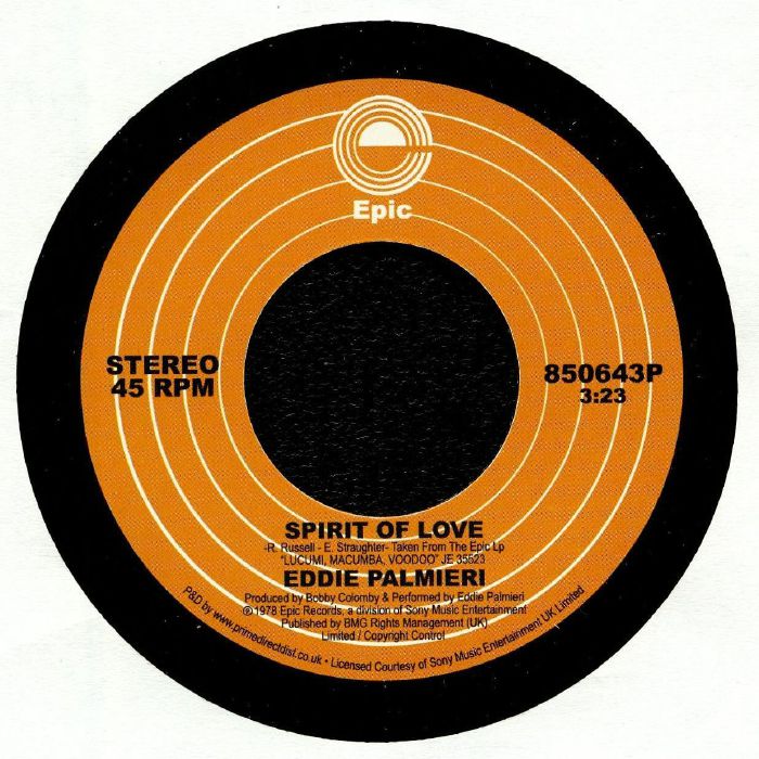Eddie Palmieri – Spirit Of Love (7", Epic, 2019) Front Cover