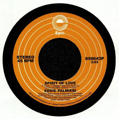 Eddie Palmieri – Spirit Of Love (7", Epic, 2019) Front Cover