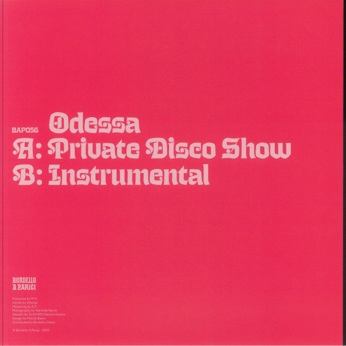 Odessa - Private Disco Show   (12")