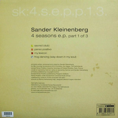 Sander Kleinenberg – 4 Seasons EP (Part 1 Of 3) (2x12", Combined Forces, 1999) Back Cover