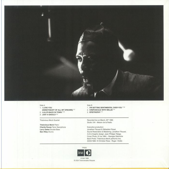 Thelonious Monk - Live In Paris (1966) Lost ORTF Recordings (LP)