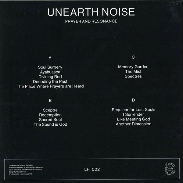 Unearth Noise : Prayer And Resonance (2xLP)