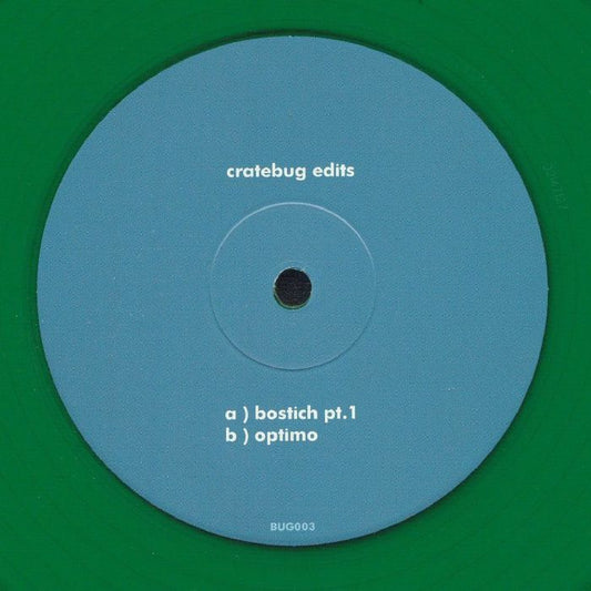 Cratebug – Cratebug Edits (12", Green, Bug Records (CHGO), 2025) Front Cover