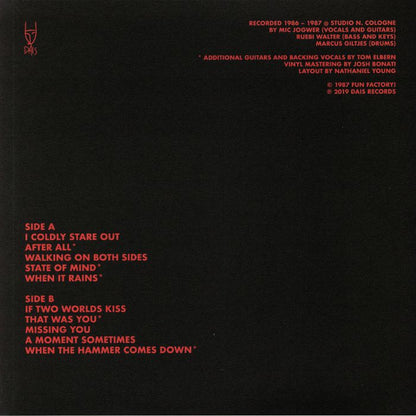 Pink Turns Blue – If Two Worlds Kiss (LP, Clear Purple, Dais Records, 2025) Back Cover