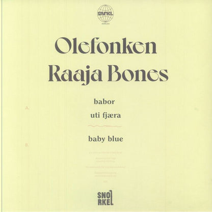 Raaja Bones olefonken – Uti Fjæra (12", Snorkel Records, 2025) Back Cover