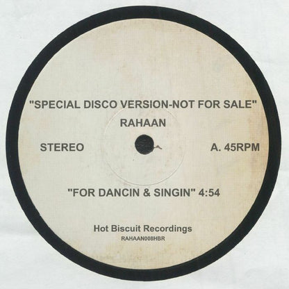 Rahaan - For Dancin & Singin (12")