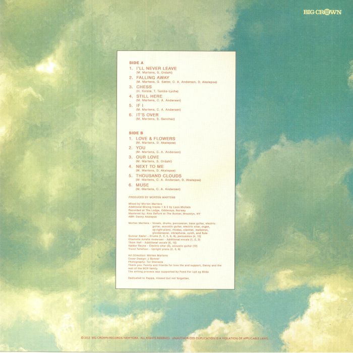 Les Imprimés – Rêverie (LP, Big Crown Records, 2023) Back Cover