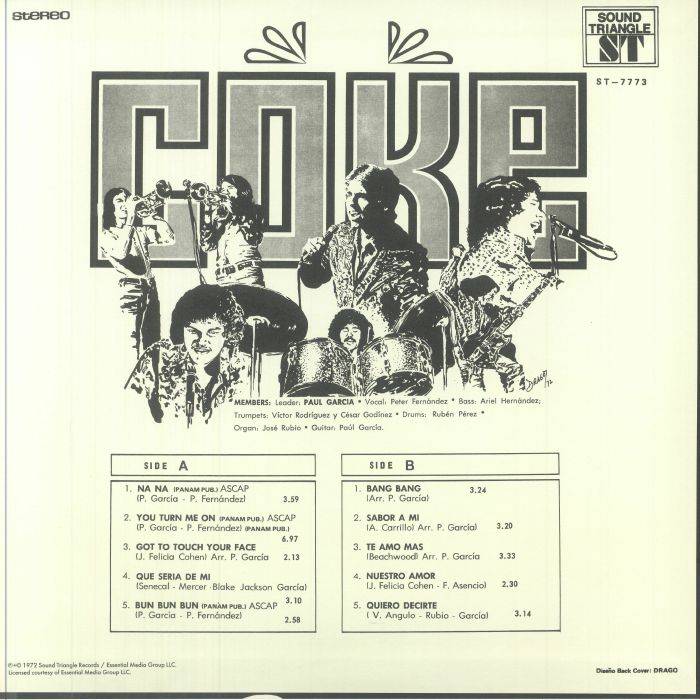 Coke – Coke (LP, Mr Bongo, 2025) Back Cover