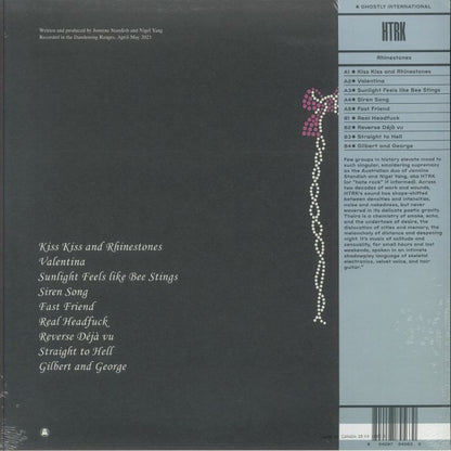HTRK – Rhinestones (LP, Haunted Blue, Ghostly International, 2025) Back Cover