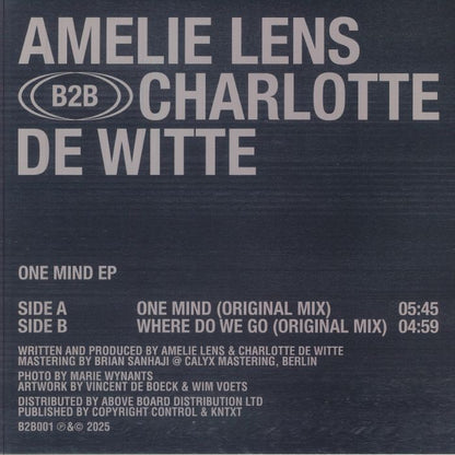Amelie Lens B2B Charlotte De Witte - One Mind EP (12") (Red)