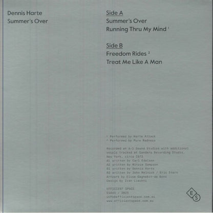 Dennis Harte - Summer's Over (7")
