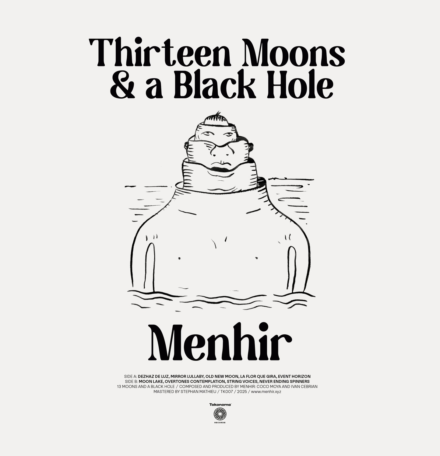 Menhir – Thirteen Moons & a Black Hole (LP, Tokonoma Records, 2025) Back Cover