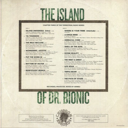 Doctor Bionic – The Island Of Dr. Bionic (LP, Chiefdom Records, 2025) Back Cover