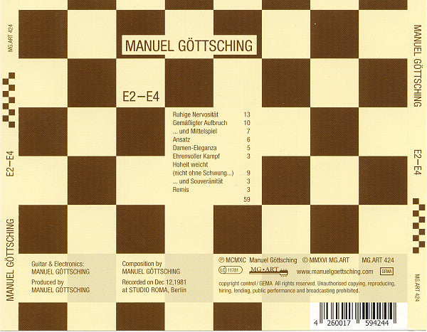 Manuel Göttsching – E2-E4 (35th Anniversary) (CD, MG.ART, 2016) Image 3