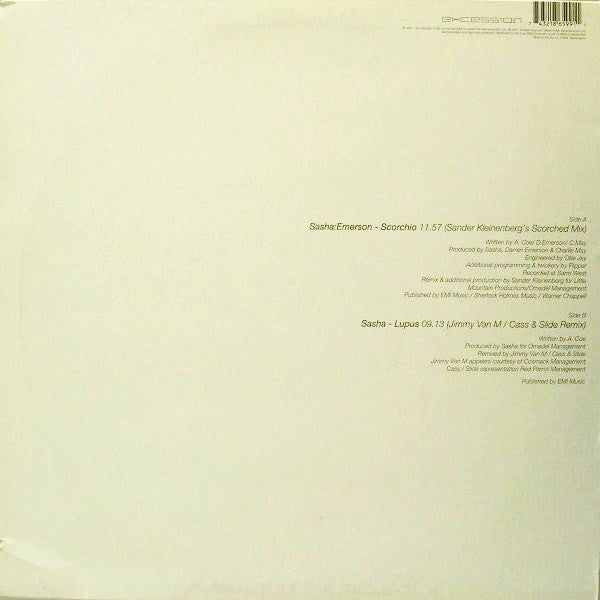 Sasha : Unreleased DJ Mixes (12")