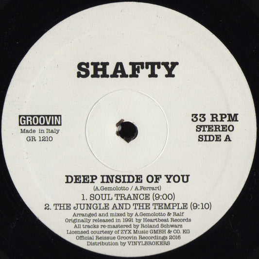 Shafty – Deep Inside Of You (12", Groovin Recordings, 2016) Front Cover