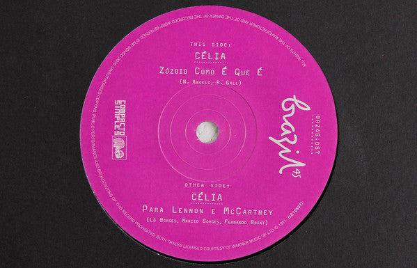 Célia (2) : Zózoio Como É Que É / Para Lennon E McCartney (7", Single)