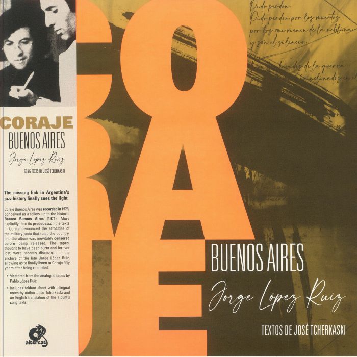 Jorge López Ruiz – Coraje (LP, Altercat Records, 2024) Front Cover