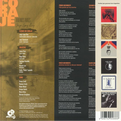 Jorge López Ruiz – Coraje (LP, Altercat Records, 2024) Back Cover