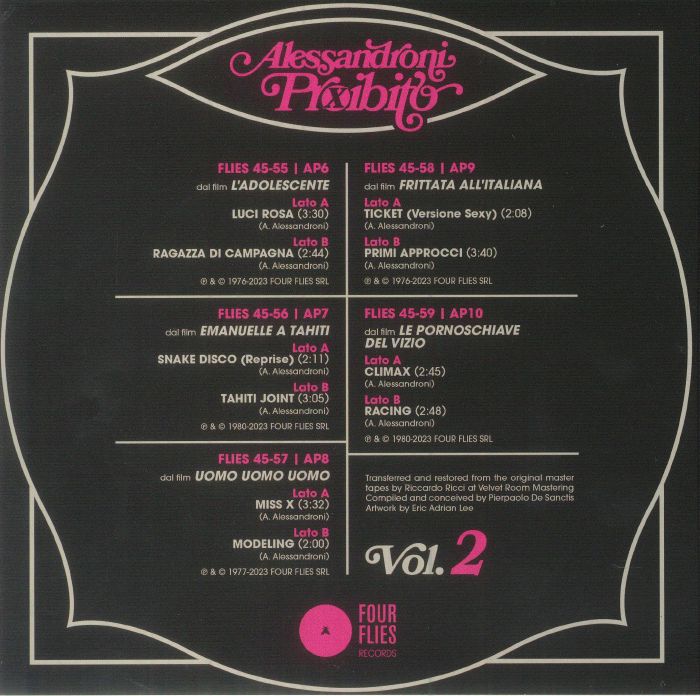 Alessandro Alessandroni - Alessandroni Proibito, Vol. 2 (Music from Red Light Films 1976-1980) (5x7"+Box Set)