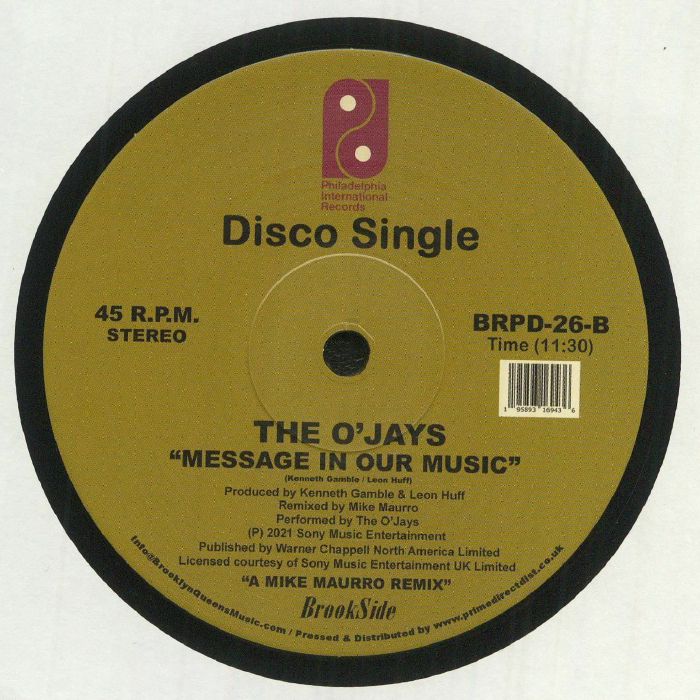 MFSB Feat. The Three Degrees / The O'Jays - Love Is The Message / Message In Our Music (Mike Maurro Remixes) (12")