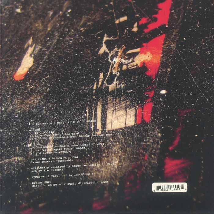 The Fun Years – Baby, It's Cold Inside (LP, Keplar, 2025) Back Cover