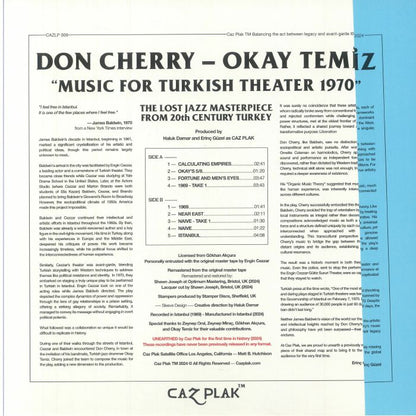 Don Cherry - Okay Temiz - Music For Turkish Theater 1970 (LP) (Obi)