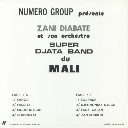 Zani Diabate Le Super Djata Band Du Mali – Vol. 2 (LP, Ivory White, Numero Group, 2024) Back Cover