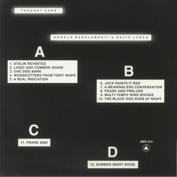 Thought Gang – Thought Gang (2xLP, Sacred Bones Records, 2018) Back Cover