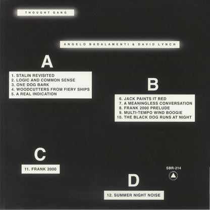 Thought Gang – Thought Gang (2xLP, Sacred Bones Records, 2018) Back Cover