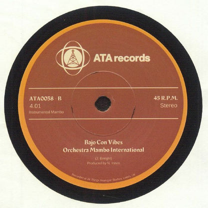 Orchestra Mambo International – Baila Mi Cha Cha / Bajo Con Vibes (7", ATA Records, 2024) Back Cover