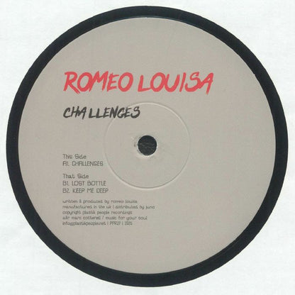 Romeo Louisa – Challenges (12", Plastik People Recordings, 2025) Front Cover