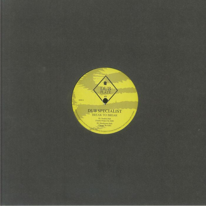 Dub Specialists – Break To Break (12", Mysticisms, 2025) Back Cover