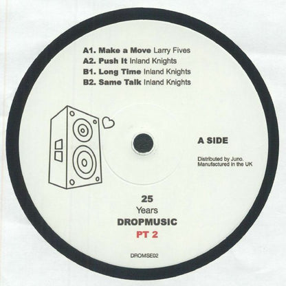 Larry Fives Inland Knights –  25 Years Drop Music Pt 2 (12", Drop Music, 2025) Front Cover