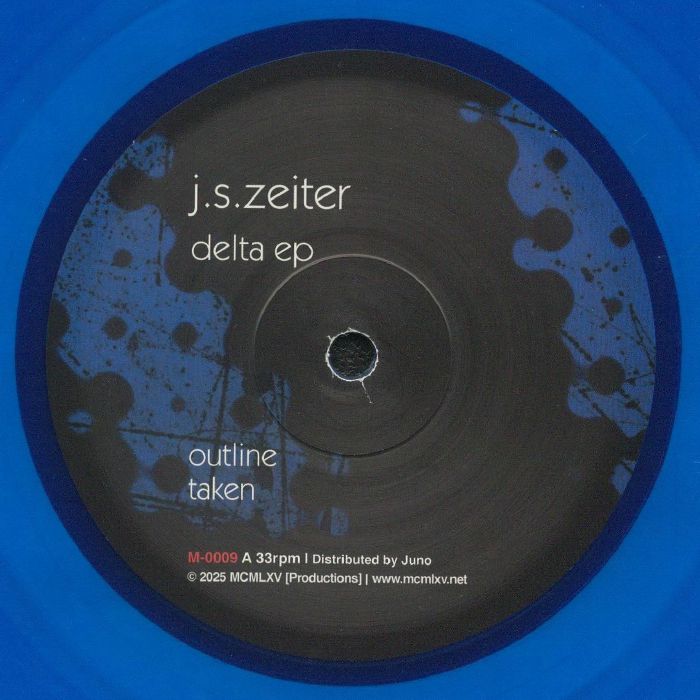 J.S.Zeiter – Delta EP (12", Translucent Blue, MCMLXV, 2025) Front Cover
