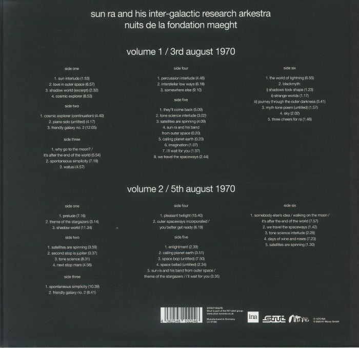 Sun Ra & His Inter-Galactic Research Arkestra - Nuits De La Fondation Maeght (3xLP+3xLP+Box Set)