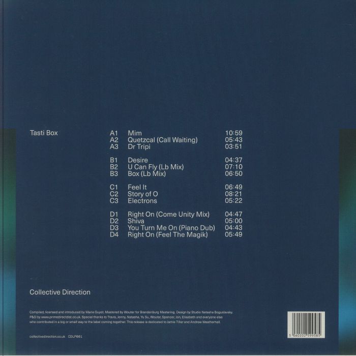 Tasti Box – Tasti Box (2xLP, Collective Direction, 2025) Back Cover