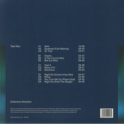 Tasti Box – Tasti Box (2xLP, Collective Direction, 2025) Back Cover