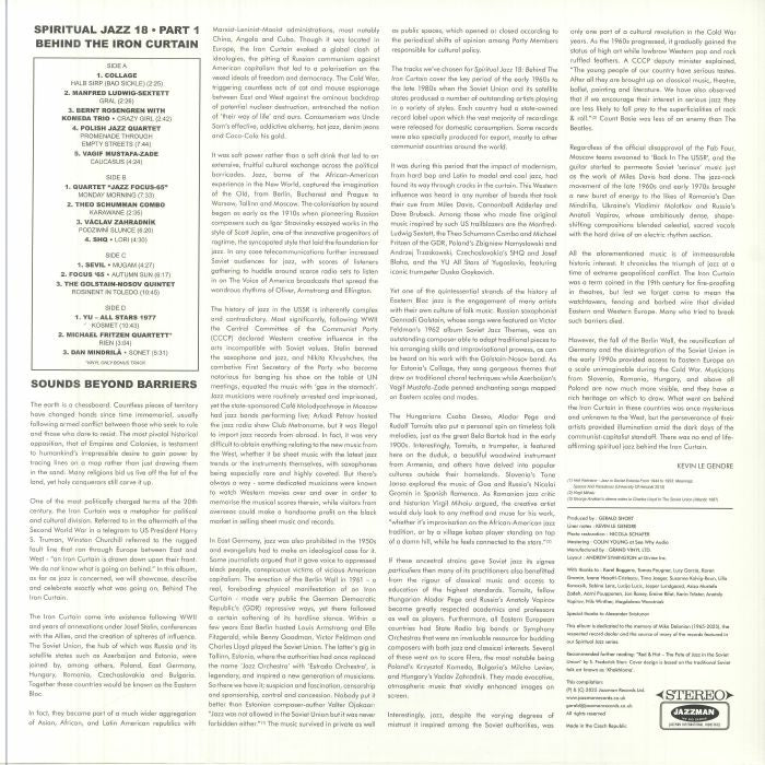 Various – Spiritual Jazz 18: Behind The Iron Curtain (Part 1) (2x12", Jazzman, 2025) Back Cover