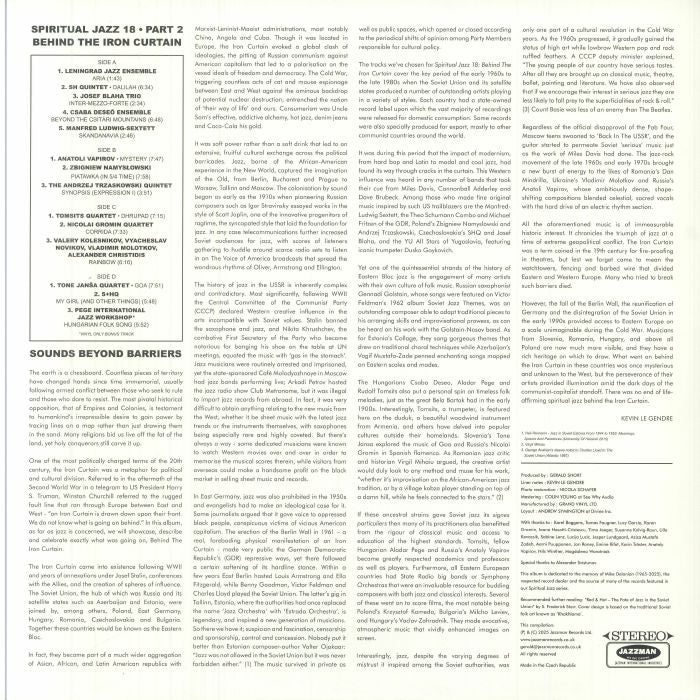 Various – Spiritual Jazz 18: Behind The Iron Curtain (Part 2) (2x12", Jazzman, 2025) Back Cover