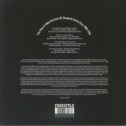 Various – The Way U Make Me Feel: UK Boogie & Street Soul,1980-1994 (2xLP, Freestyle Records, 2025) Back Cover