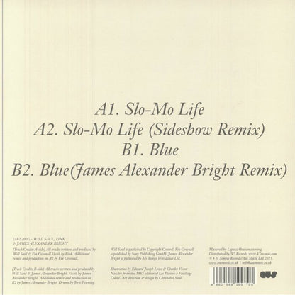 Will Saul Fink James Alexander Bright – Paradise Ave. (12", Aus Music, 2025) Back Cover