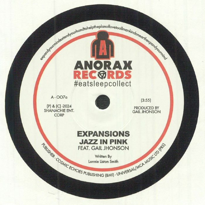 Jazz In Pink Gail Johnson – Expansions (7", Anorax Records, 2025) Front Cover