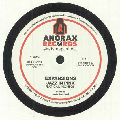 Jazz In Pink Gail Johnson – Expansions (7", Anorax Records, 2025) Front Cover