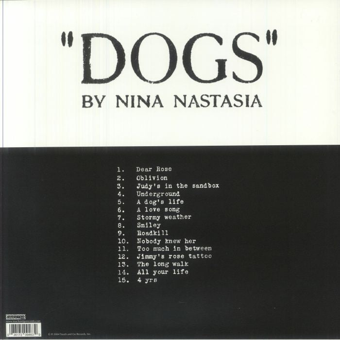 Nina Nastasia – Dogs (LP, White, Touch And Go, 2025) Back Cover