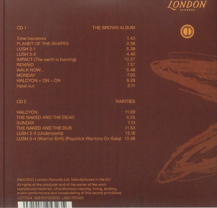 Orbital – Orbital (CD+CD, Expanded Edition, London Records, 2025) Back Cover