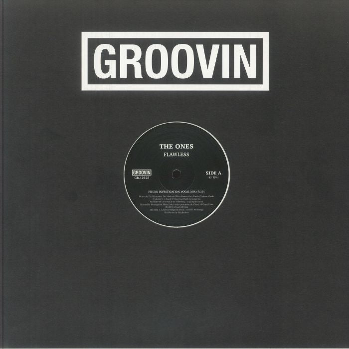The Ones – Flawless (12", Groovin Recordings, 2025) Front Cover