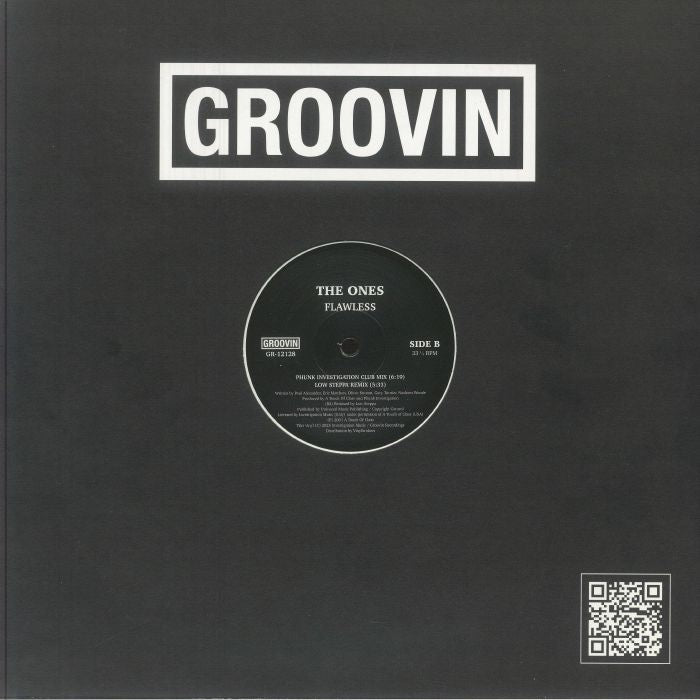 The Ones – Flawless (12", Groovin Recordings, 2025) Back Cover