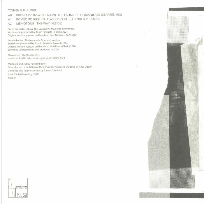 Various – Toinen Kaupunki (12", Puu, 2025) Back Cover