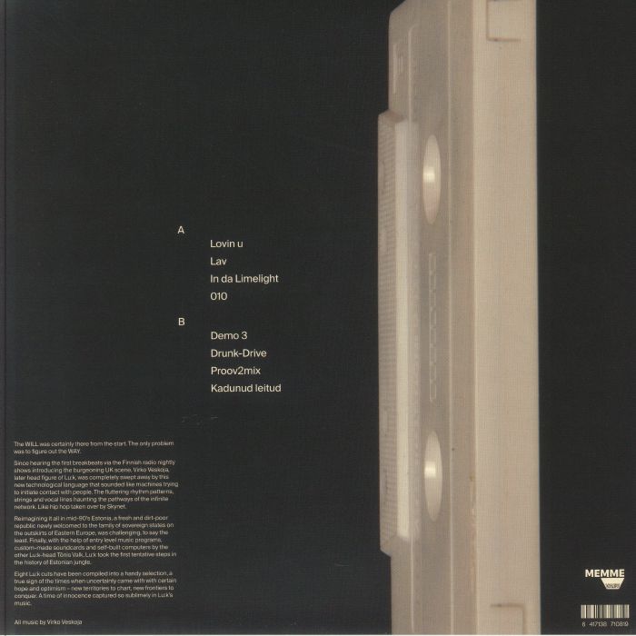 Lu:k – Lu:k (LP, Memme Vaev, 2025) Back Cover